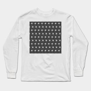 white black pattern abstract background Long Sleeve T-Shirt